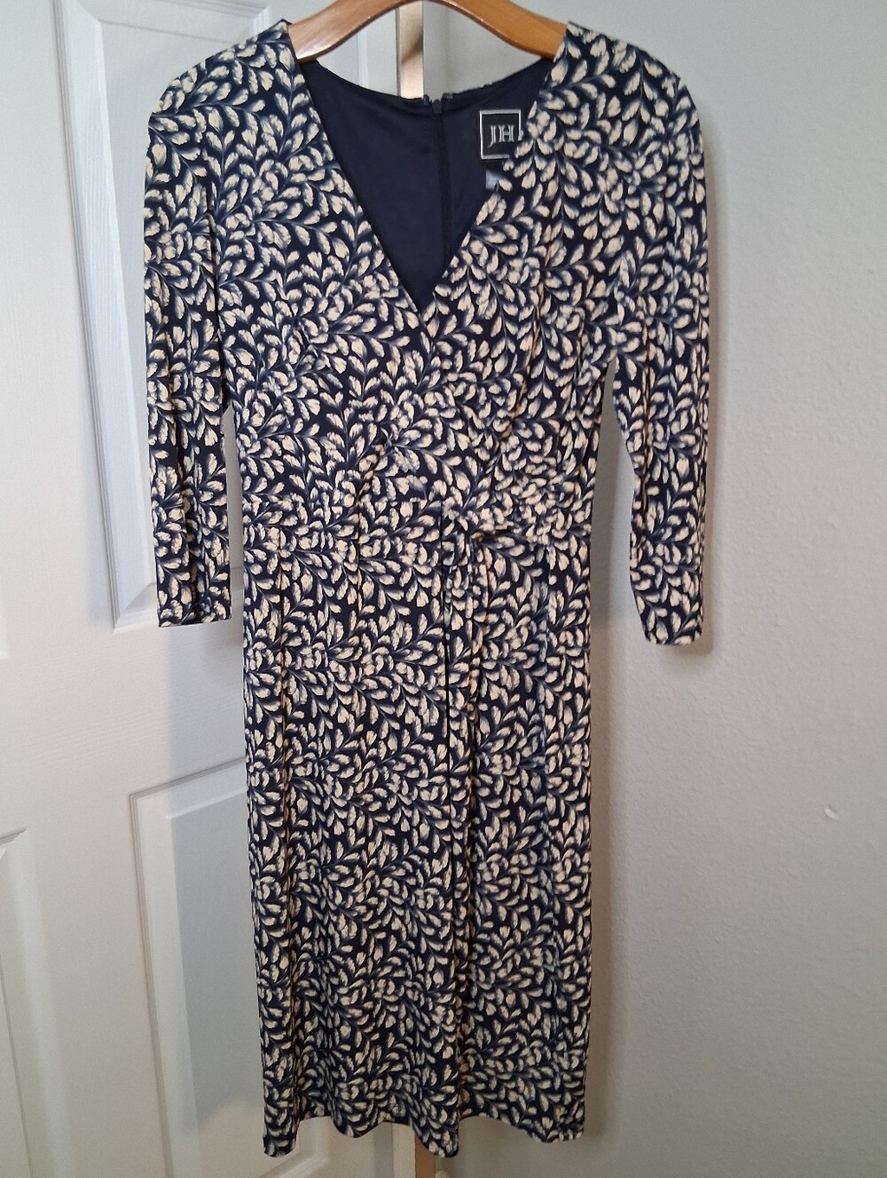 JH Navy Printed Dress Size 8